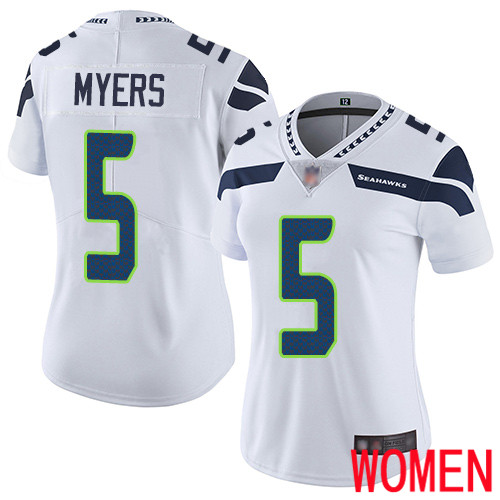 Seattle Seahawks Limited White Women Jason Myers Road Jersey NFL Football #5 Vapor Untouchable